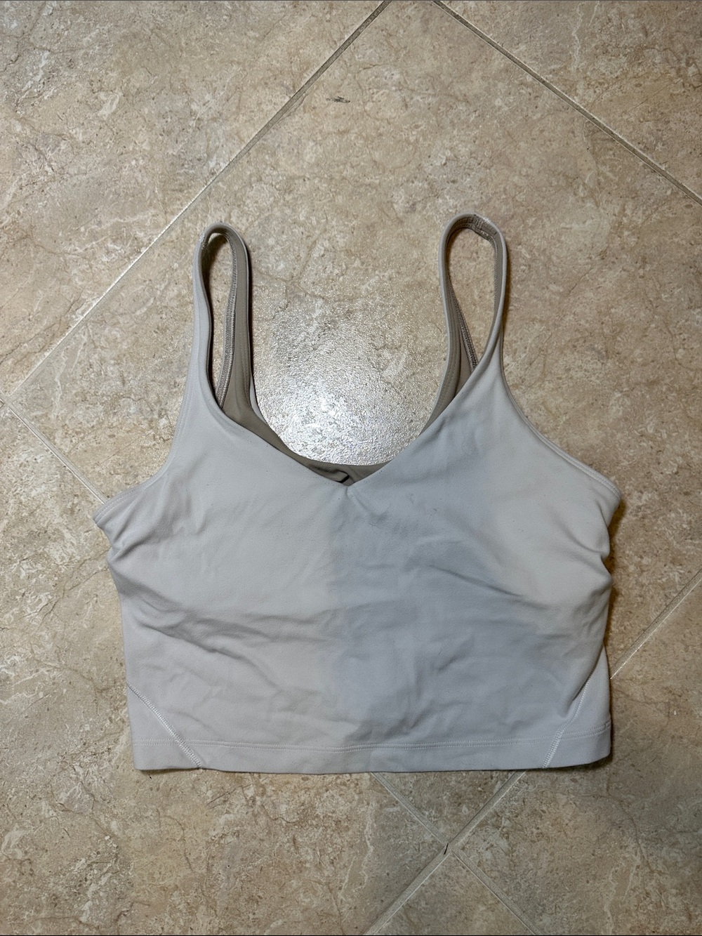 Lululemon Light Gray V-Neck spot Bra